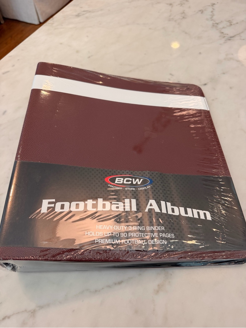 Football Card Binder, can hold 90 pages, new in box